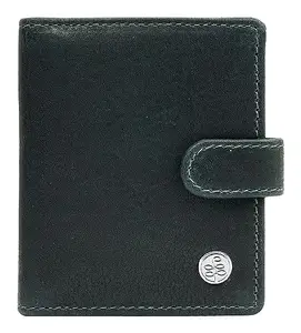 eske Gabe Leather Card Case for Men, 3 Card Holders, Ocean Vintage