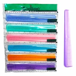 Zodiac Hair Comb Dressing Hair Combs For Women Girls Comb with Standard Fine Teeth | Barber Comb Unisex Multicolour - Pack of 10 pc