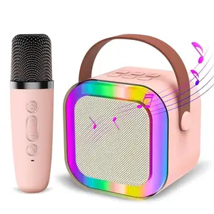 SPIRITUAL HOUSE Mini Karaoke Machine for Kids, Kids Music Player Toys, Portable Bluetooth Speaker with Wireless Microphone for Kids Toddler, Home Party Birthday