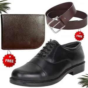 Latest Formal Shoes/Party Shoes/Shoes Combo with Free Wallet & Belt for Men and Boys (BAZAAR3156_TCC-BR-1008) Multicolor