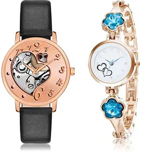 NIKOLA Technology Analog Rose Gold and White Color Dial Women Watch - GM371-G435 (Pack of 2)