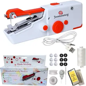Joomouney Electric Handy Stitch-stapler sewing machine-Mini Machine Home Tailoring-Hand Sewing Machine Portable Handheld Sewing Machine For clothes, Emergency Stitching use (HAND STICH KIT 1)