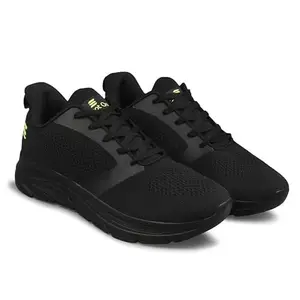 Sspoton SSPOT ON Black P.Green Athletic Breathable Running Shoes with Memory Insole (Size-6)