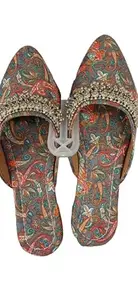 AK Traders Sandals For Womens, And Ladies Jutis Ethnics Heels Sandal For Womens (multi, 7.5)