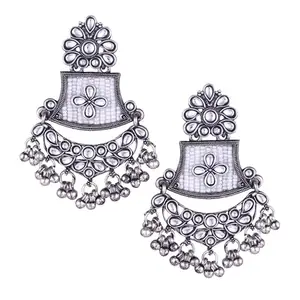 MEENAZ earrings for women fashion jhumka oxidised Silver Earrings for women Combo chandbali pearl chandbali stylish jhumkas traditional Earrings For girls South indian traditional Peacock Ear Rings