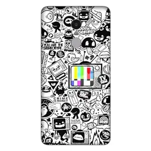 GADGET GEAR Gadget Gear Vinyl Skin Back Sticker Customised TV Doodle (6) Mobile Skin (Not a Cover) Compatible with Xiaomi Redmi Note 4 (Only Back Panel Coverage)