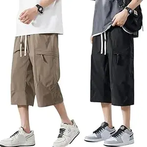 Visit the Lymio Store Lymio Men Casual Shorts || Men Cargo Shorts Cotton || Available in Combo Pack of 2 (Shorts-42-45)