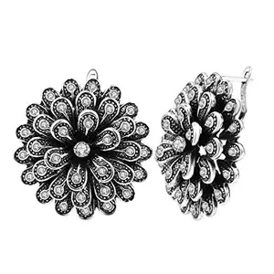 YouBella Earings Jewellery Silver Plated Stud Earrings for Women (Silver) (YBEAR_32688)