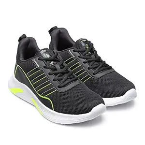 ASIAN Men's Plasma-08 Sports Running,Walking & Gym Shoes Lightweight Eva Sole with Extra Comfort Casual Snaeker Shoes for Men's Black,Green