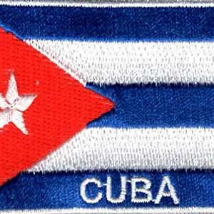 Patch:Hobby - Cuba National Flag Patch Embroidery Sweing Badge 7cm x 5cm Imported from Malaysia