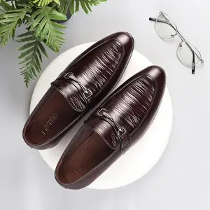 Metro Men Wine Faux Leather Sleek & Classic Formal Slip-on Shoes UK/9 EU/43 (19-396)