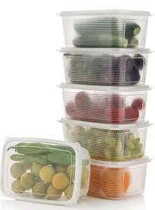 Fridge Storage Containers (Pack of 6), Fridge Organizer Storage box & Secure-Sealing Lids, Fridge Storage Boxes Keep Fruits, |design - 3389 Food Savers