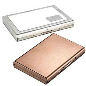 Stealodeal Rose Gold Trending Metal with White Debit/Credit ATM|Combo of 2| Card Holder