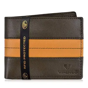Walrus Duke-IV Brown Nature Friendly Vegan Leather Men Wallet with RFID Protection