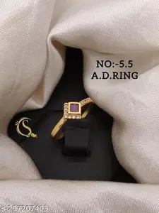 Beautiful ring for girls and women in 1gram gold plating| design - 870 stylish and beautiful design Rings