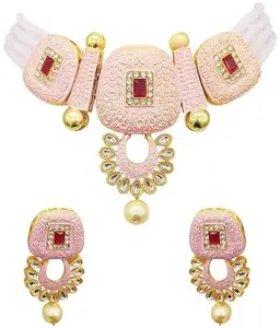 Pink Choker Necklace Set for Women – Elegant and Fashionable Jewelry for Every Occasion