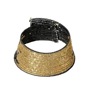 XPNSV Luxury Black Gold Glamour Choker Necklace| Anti Tarnish, Light Weight, Handmade | Stylish Trendy Jewellery | Latest Fashion for Women, Girls and Her