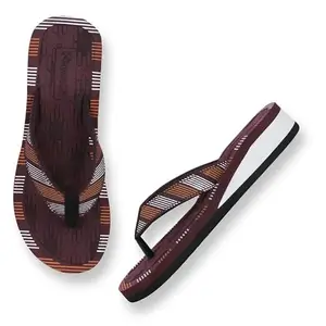 HOOKR Light Weight Super Soft Stylish & Comfortable Trending Slippers Flipflop Women & Girl's AH 404_Maroon_7