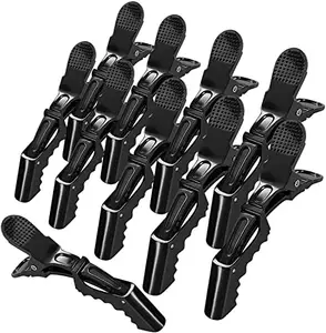Famecia 6 Pieces Set Professional Plastic Hair Sectioning Clips - Durable Alligator Hair Clip with Nonslip Grip and Wide Teeth for Easy Styling of Thick and Thin Hair