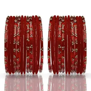 BANGLESKART Glass Bangle Set, Handmade Bangles, for Women's, (1Pair)