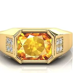 MBVGEMS 5.25 Carat Handcrafted Finger Ring With Beautifull Stone sunela ring for Men & Women Jewellery Collectible sunela ring Gold Plated for Men and Women