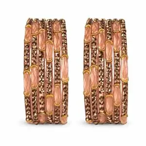 Srijman Creation Traditional Stone-Studded Glass Bangles for Women (Pack of 12) | Elegant Ethnic Churi Set | Multiple Colors | Sizes 2.4, 2.6, 2.8