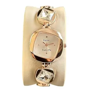 HC HARMI CREATIVE Women's Classic Analog Watch - DRW27 Series | Gold, White Dial | Solar Powered | Water Resistant | Ideal Gift for Women