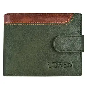 Khyati sales Green-Brown Dual Color Bi-Fold Faux Leather 3 ATM Card Slots Wallet for Men WL46-C