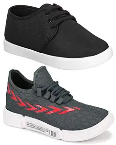 WORLD WEAR FOOTWEAR Men's (9285-349) Multicolor Casual Sports Running Shoes 7 UK (Set of 2 Pair)