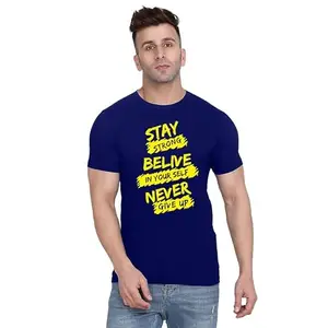 ALLEN BLACK Men's Round Neck T-Shirt,Men's T-Shirt ounge Wear (GRR_ T-Shirt_ L_1954_BZR) Black