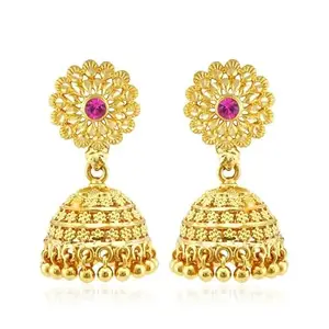 VIVASTRI FASHION JEWELLERY Vivastri Top Trending Alloy Gold Plated Jhumki Earrings for Women & Girls [VIVA2315ERG]
