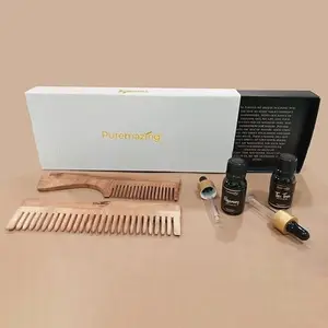 Imvelo Green Your Hygiene Haircare Gift Set | 15ML Rosemary & Tea-Tree Essential Oil with 2 Wooden Hair Comb | 100% Natural Neem Comb & Essential Oils | Diwali Gifts Combo for Haircare & Aromatherapy
