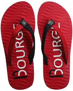 Bourge Canton-125 Red Flip-Flops - 7 UK (41 EU) (8 US) (Canton-125-07)