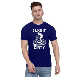 ALLEN BLACK Men's Round Neck T-Shirt Comfortable & Stylish Men's T-Shirt Idea for Gym, Sports, Casual Outings, or Lounge Wear - Small$6530 Navy