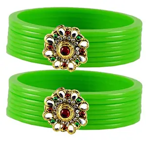 MAYA FASHION Totai Stone Acrylic-Brass Bangle With Very Extra Large Size Elegant Extra Large Size Bangle | Perfect Fit for Plus Size banglesTrendy and Comfortable Fit for woman and girls | (Sku-ban1795)