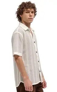 ROUGHSTER TRYKAR Mens Cotton Printed Shirt, Half Sleeve, Collared Neck, Casual Wear for Daily, Office & Outings