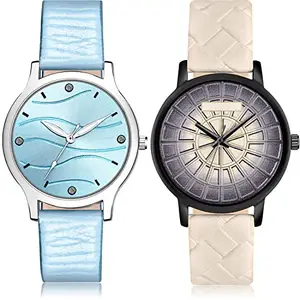 NEUTRON Exclusive Analog Blue and Grey Color Dial Women Watch - GM390-GM508 (Pack of 2)