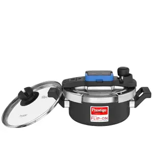 Prestige Svachh Flip-on Mini Hard Anodised Spillage Control Outer Lid Pressure Cooker