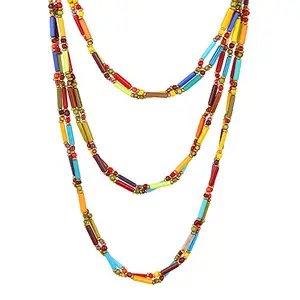 DCA Multi Glass Necklace For Women (4454)