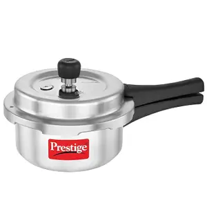 Prestige Popular Plus Svachh Virgin Aluminium Gas and Induction Compatible Outer Lid Pressure Cooker, 2 L