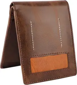 FILL CRYPPIES Stylish Coffee Brown Bi-Fold Wallet for Men's (5 Cards Slots)