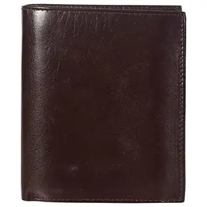 Leatherman Fashion LMN Boys Casual Brown Genuine Leather Regular Size Wallet (6 Card Slots)