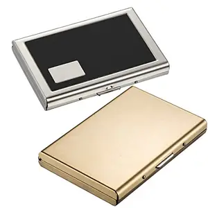 Stealodeal Full Gold Metal Limited Edition with Black Debit/Credit ATM|Combo of 2| Card Holder
