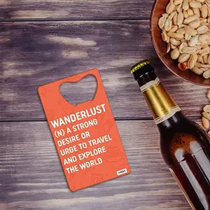 Curiohh Wanderlust!|Stainless Steel Credit Card Size Bottle Opener|(Pack of 1)
