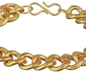 Womens Vedansh Enterprises Stylish Gold Plated Cuff Bracelet Gold Brass F1436 Charm Bracelet Free Size