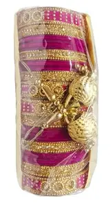 Metal Gold-plated Chudas Dulhan Churi Purple (24)