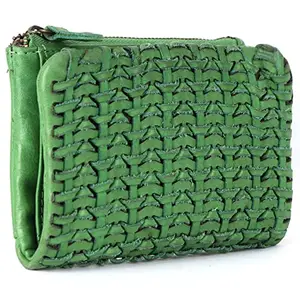 KOMPANERO Genuine Leather Women's Wallet (C-13071-Light Green)
