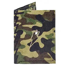 Supervek Camouflage Paper Slim Wallet for Men | Mini Small Minimalist Thin Wallets for Men | Outdoor Army Camo Green Mens Front Pocket Card Holder Purse | 6 Card Slots, Cash ID Pocket - RFID Blocking