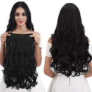 Majik Synthetic Curly Hair Extension With Hair Styling Tools For Girls And Women Hair Accessories For Braids Buns