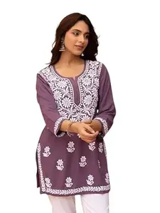 Women's Rayon Floral Relaxed Short Kurti